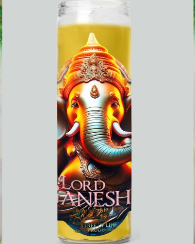 Lord Ganesh Gold Candle